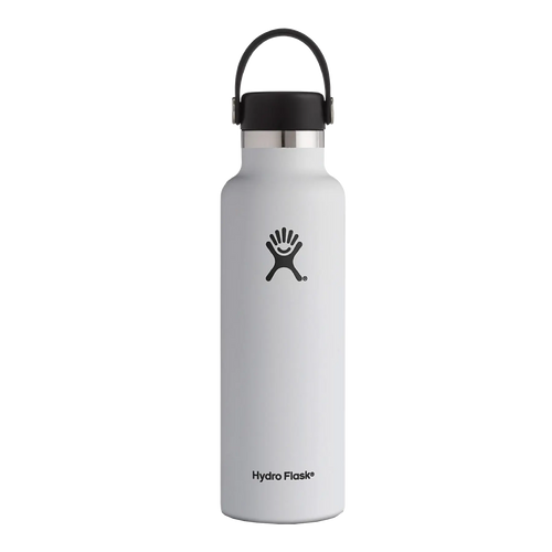 Personalized Hydro Flask 21 oz Standard Mouth Bottle | White